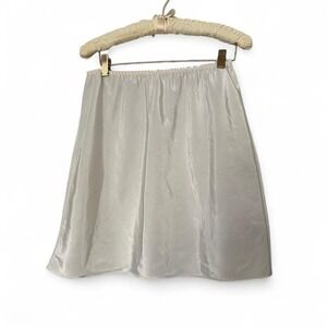 Vintage white mini slip skirt